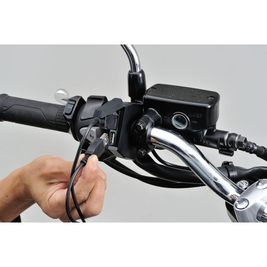 DAYTONA（デイトナ） バイク専用電源スレンダーUSB Type-A 2ポート