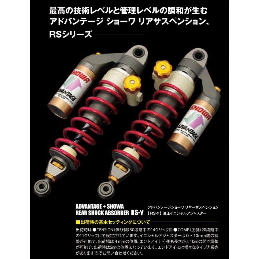 ADVANTAGE SHOWA RS-γ リアサスペンション　335mm ADVANTAGE SHOWA RS-γ リアサスペンション（油圧イニシャル