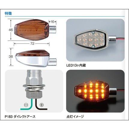 専用商品 POSH Faith ライトウエイトLED ウインカーセット（ブラックボディ