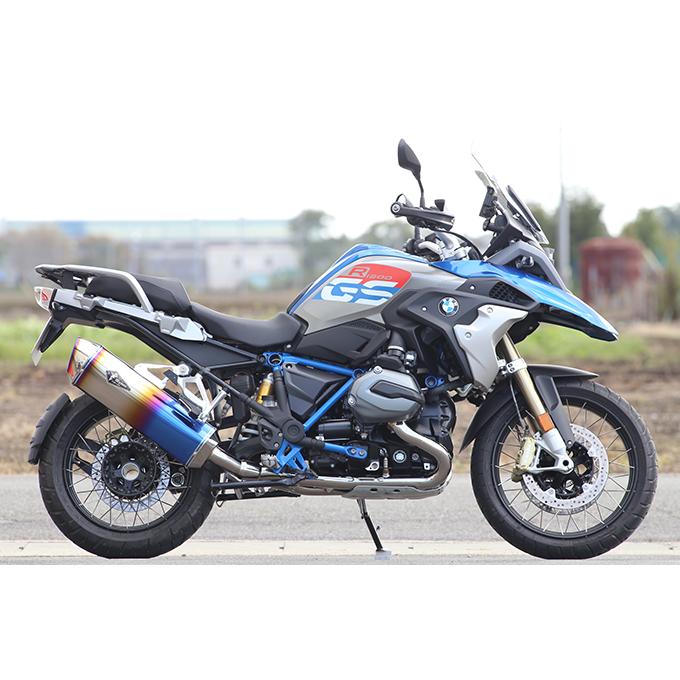 r’s gear 水冷R1250GS/GS-ADV ［2BL-R12NA］ （17〜18年） リアルスペック フルエキゾースト マフラー チタンドラッグブルー RB10-01RDの画像