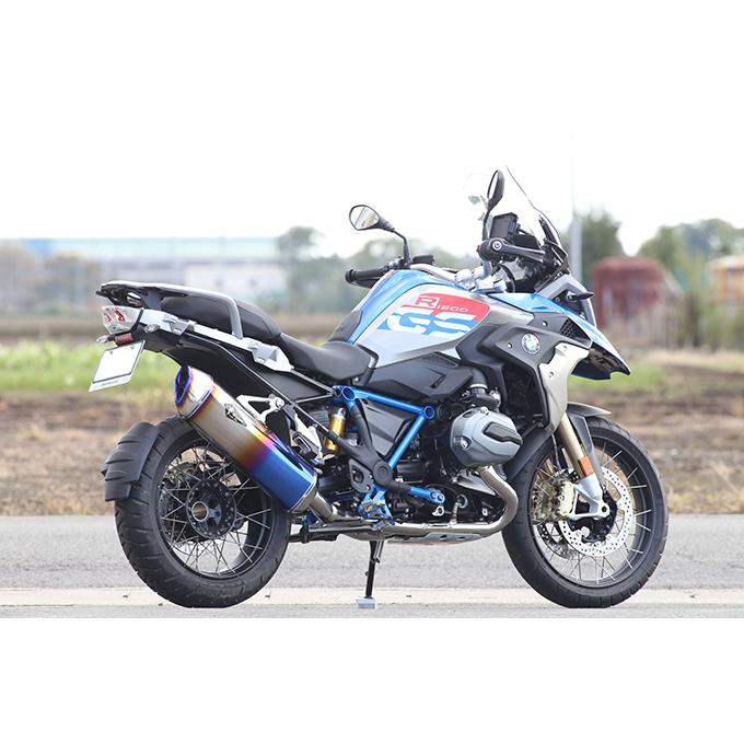 r’s gear 水冷R1250GS/GS-ADV ［2BL-R12NA］ （17〜18年） リアルスペック フルエキゾースト マフラー チタンドラッグブルー RB10-01RDの画像