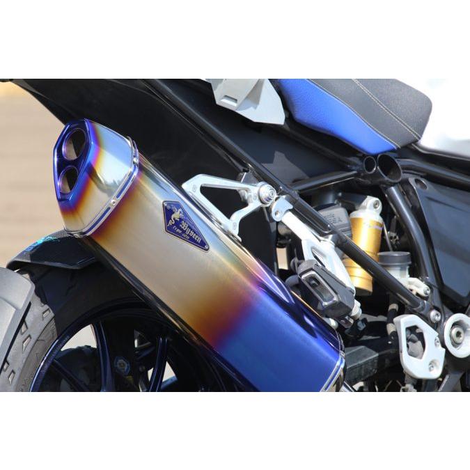 r’s gear 水冷R1250GS（13〜17年） /GS-ADV（14〜17年）［EBL-R12NA］ リアルスペック フルエキゾースト マフラー チタンドラッグブルー RB01-01RDの画像