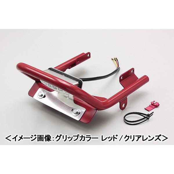 HURRICANE タンデムグリップKIT（LEDレクタングル テールランプ付/クリアレンズ） ブラック/FTR223 HA6485BC