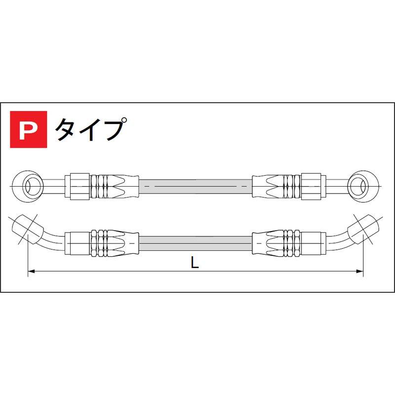 HURRICANE SURE SYSTEM LINE ブレーキ・クラッチホース（60cm/Pタイプ）フルステンレス製 HB7P060S｜moto-jam｜02
