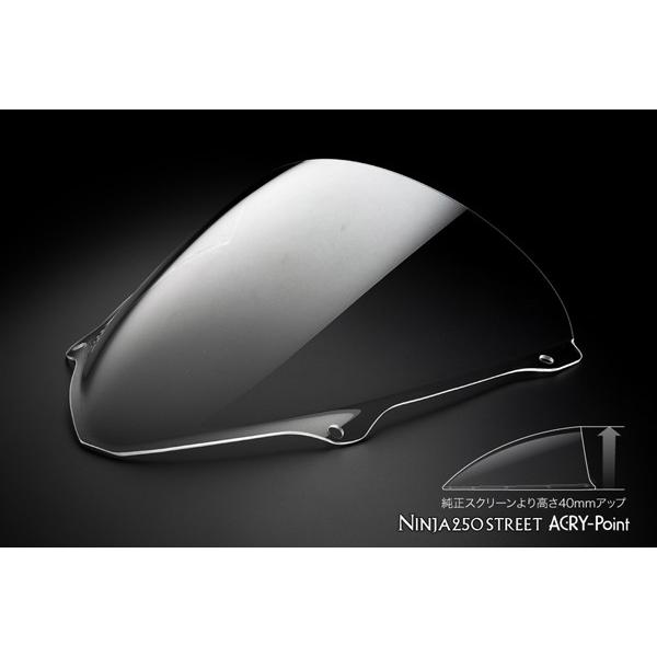 ACRYPOINT Ninja250R （08-11年） 表どおり手あい映写幕 （読みやすい） 140141 車、バイク、自転車-バイク-外装パーツ