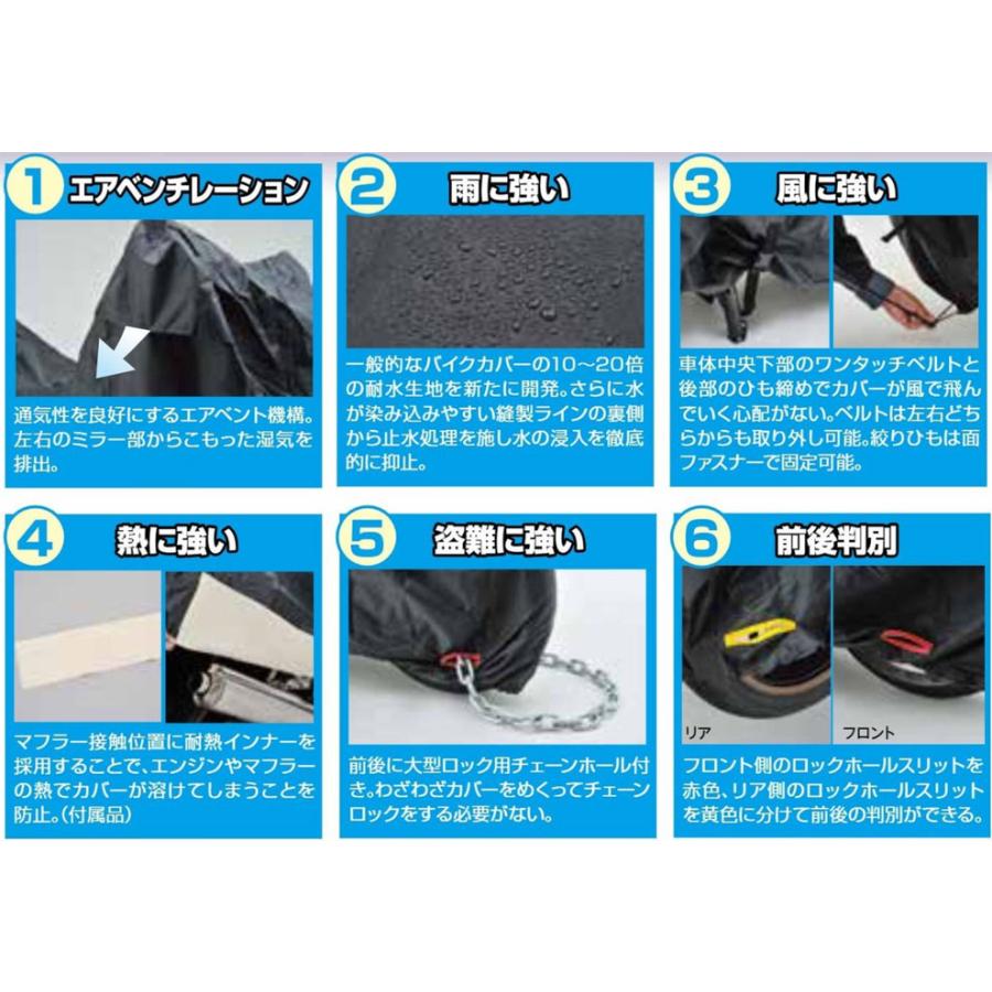 DAYTONA ブラックカバー ウォーターレジスタント ライト トップBOX装着車用（LL） 97949の画像