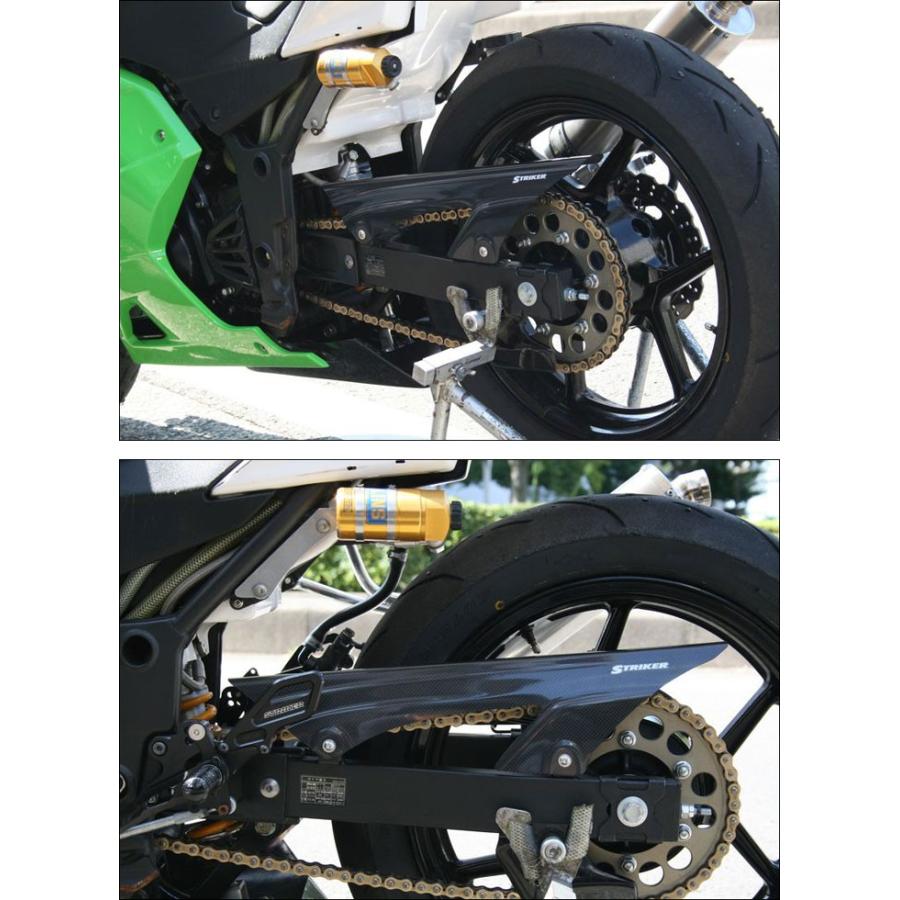 STRIKER STRIKERエアロデザイン カーボンチェーンカバー/NINJA250R（-13） SAD-CC94C｜moto-jam｜03