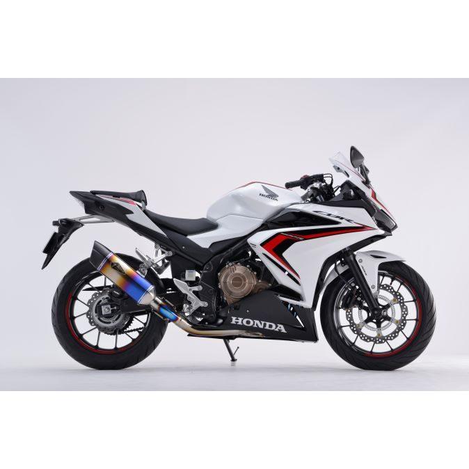 r’s gear CBR400R ［2BL-NC47・2BL-NC56］ （16-21年） リアルスペック フルエキゾースト マフラー シングル Type S チタンドラッグブルー RH41-01SD_1