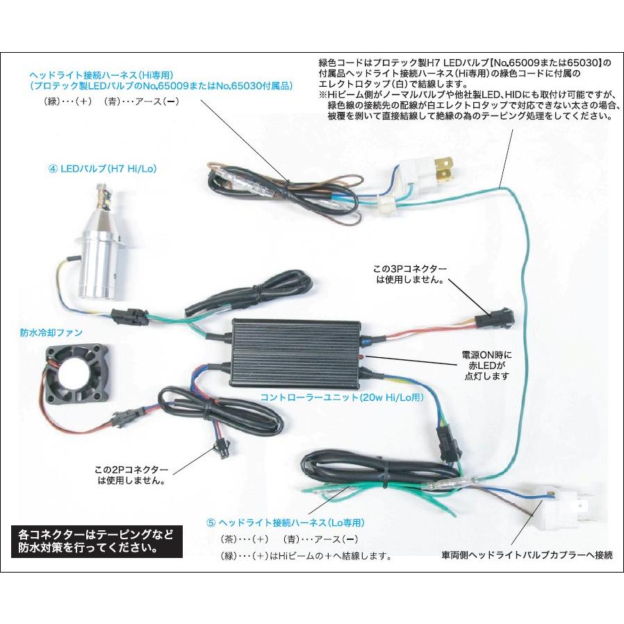 器02 PROTEC（プロテック） PROTEC LB7W-L LEDヘッドライトバルブキット H7
