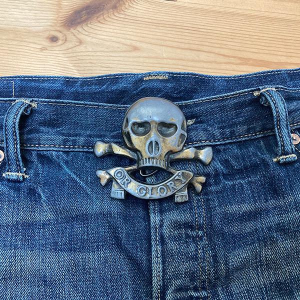 デス オア グローリー ビンテージ ベルト バックル DEATH OR GLORY Vintage SKULL Belt Buckle スカル