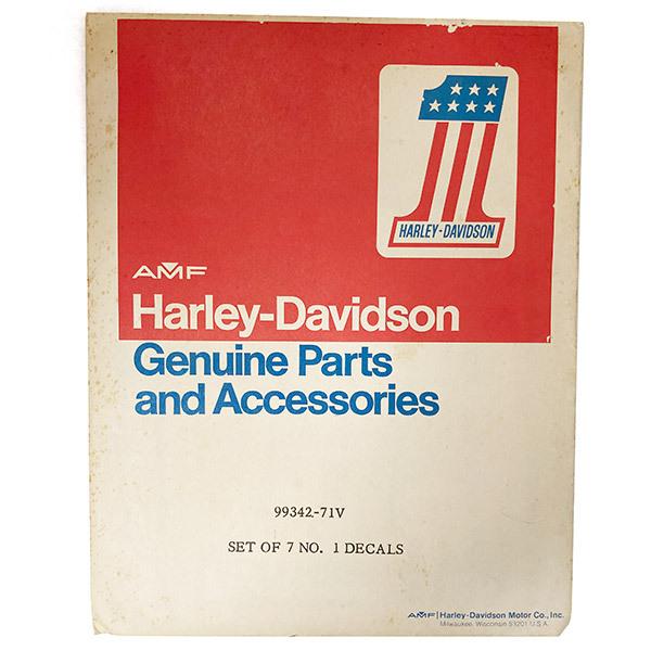 ハーレーダビッドソン 大型 ナンバーワン ビンテージ ペーパー デカール HARLEY-DAVIDSON Vintage Paper Decal ステッカー AMF Sticker｜moto-music｜03