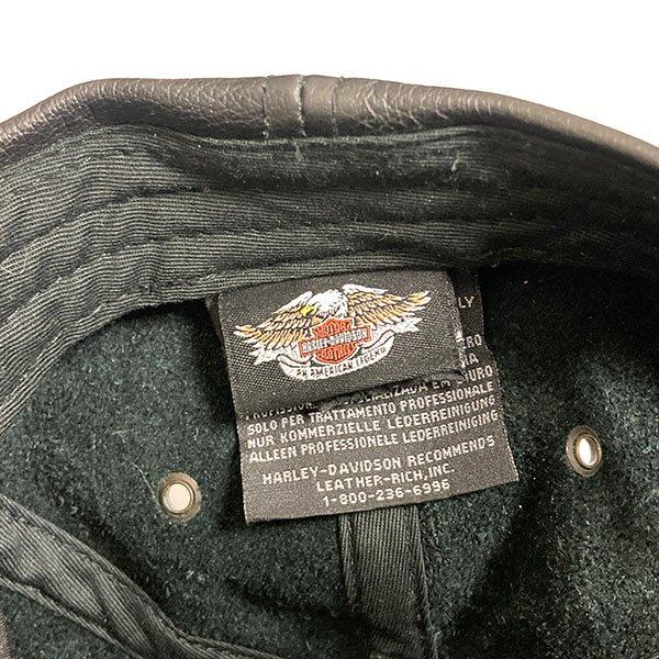 ハーレーダビッドソン ビンテージ レザースカルキャップ ＆ Boutonゴーグル ハーレーダビッドソン バー・アンド・シールド ビンテージ レザー