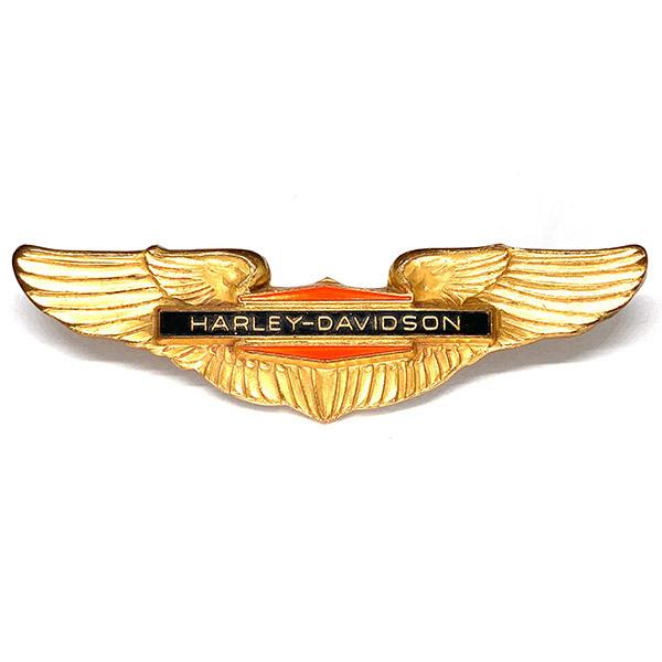 ハーレーダビッドソン ウィング/ロゴ 大型 ビンテージ ピンバッジ Harley Davidson Wing/Logo Pin ハーレー・ダビッドソン バイカー Pins｜moto-music