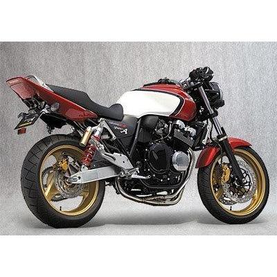 Yamamoto ヤマモトレーシング SPEC-A フルエキゾースト マフラー P/E カーボン マフラーとハイトアジャストKITのセットモデル CB400SFSPECIII(07) 10410-82SCP｜moto-occ｜03