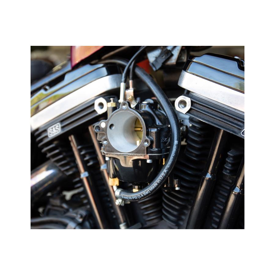 S\u0026S Cycle エスアンドエスサイクル スーパーEキャブレター STD BLK 汎用 110-0133の画像