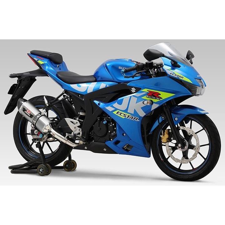 SUZUKI GSX-R125 GSX-S125 YOSHIMURA ヨシムラ 【ステンレスカバー】機械曲R-77S サイクロン カーボンエンド EXPORT SPEC 政府認証 マフラー 110A-525-5150｜moto-occ｜02