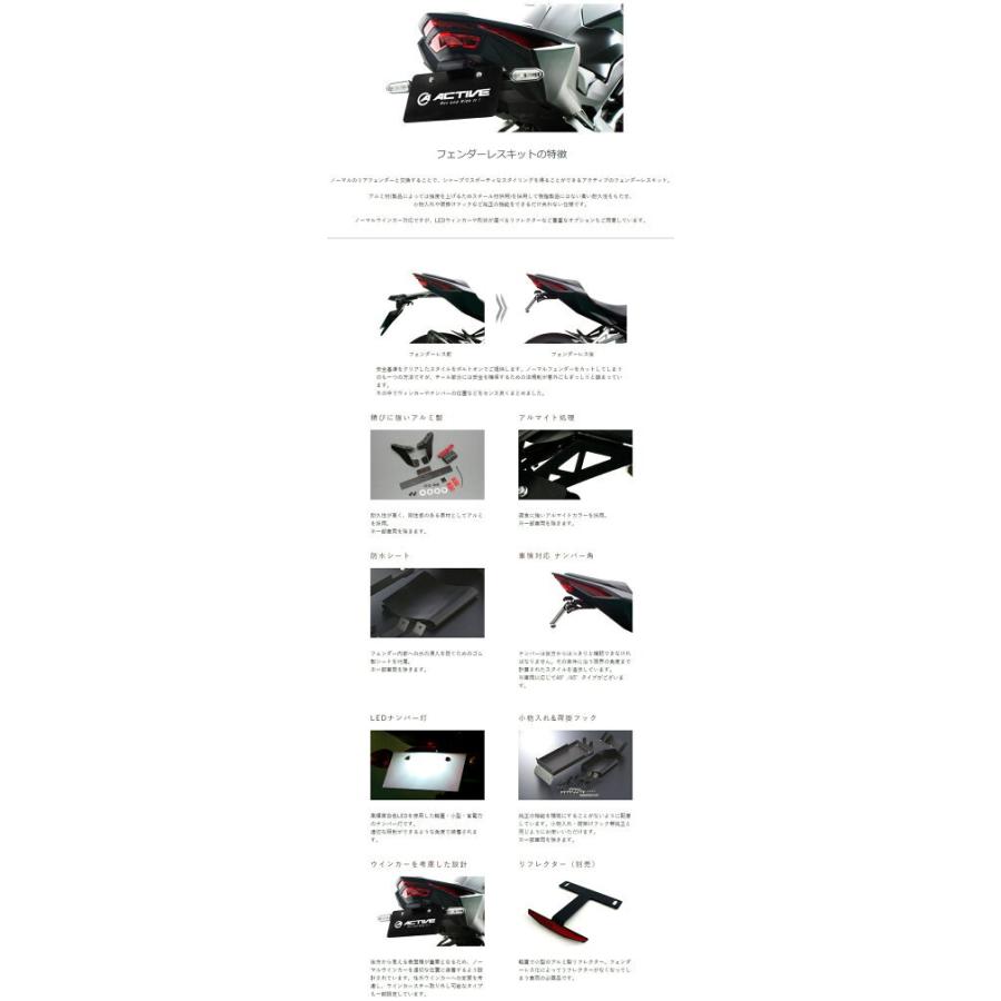 YAMAHA MT-09 (21) ACTIVE アクティブ フェンダーレスキット 1153068|moto-occ|03