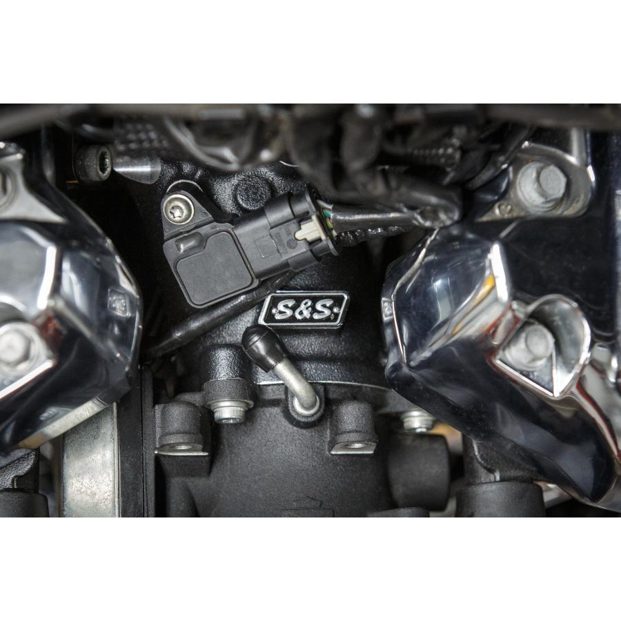 S\u0026S Cycle エスアンドエスサイクル 55mm Performance Manifold ブラック M8 17-23 160-0276の画像