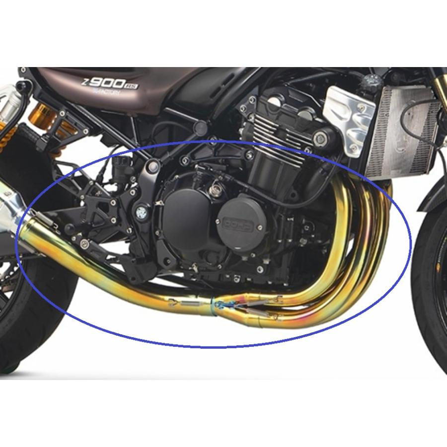 K-FACTORY（ケイファクトリー） Z900RS CLR-RG エキパイ単品 ゴールド