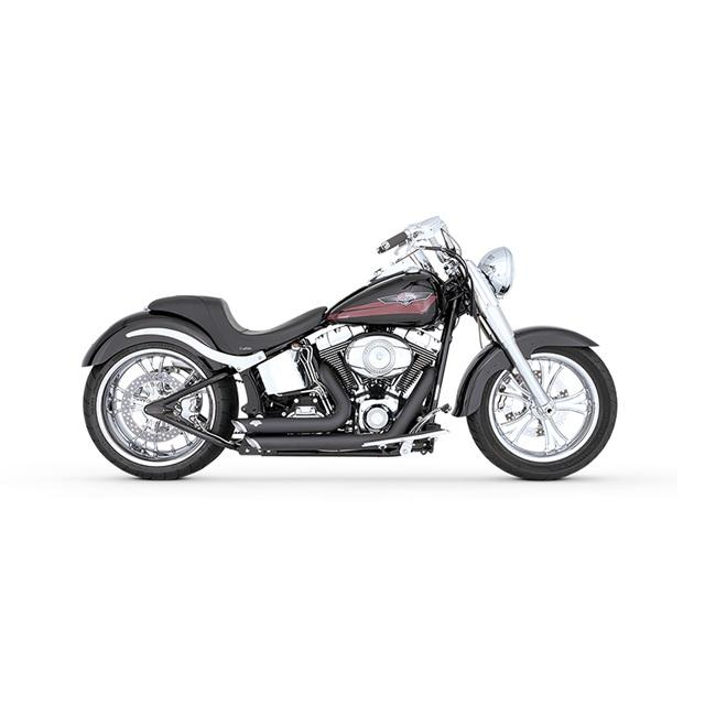 バンスアンドハインズ ShortShots Staggered ショートショットスタッガード ブラック マフラー SOFTAIL 86-11 1800-0745_1