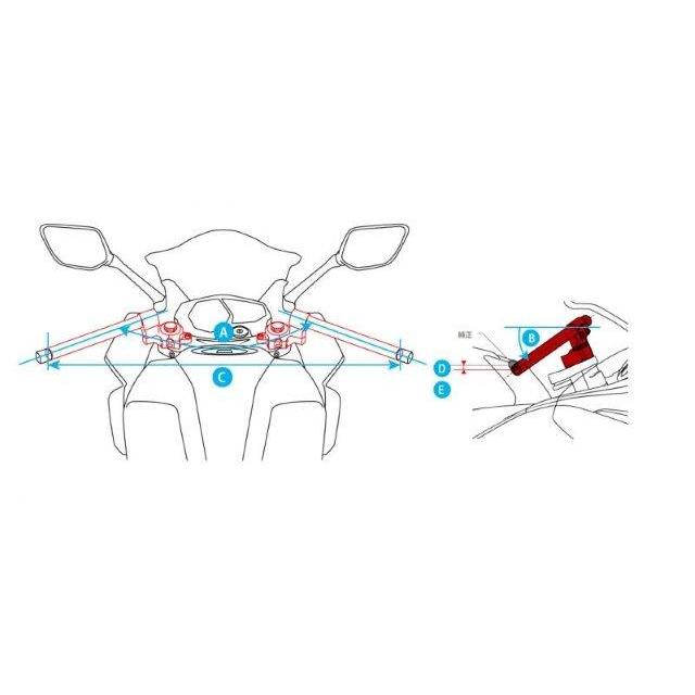 ACTIVE アクティブ セパレートハンドルキット ブラック Kawasali Ninja ZX-25R '20-'22 (SE含む)/Ninja ZX-4R SE '23-'24/Ninja ZX-4RR '23-'24 50970005｜moto-occ｜03