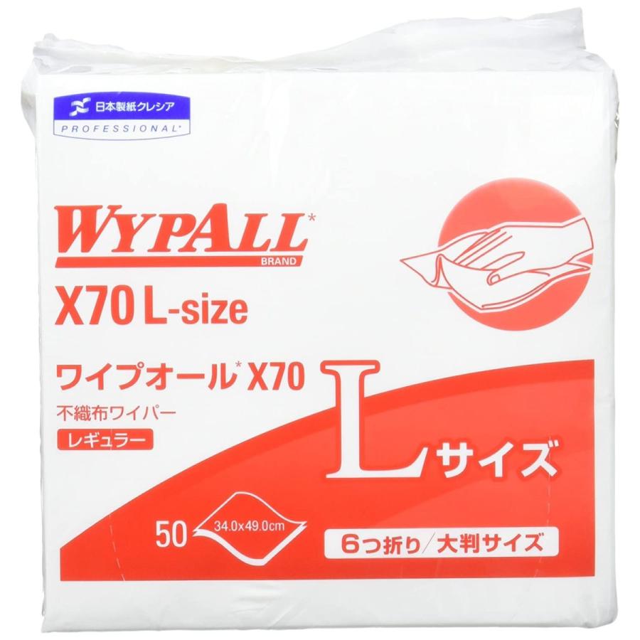 日本製紙クレシア - 調査報告ウエス 使い捨て紙ウエス 日本製紙 クレシア ワイプ櫂 X70 L大きさ 6つ折り 60374 ( 50枚×12容器に並べる) 1容れもの売りわたす 検査と修理 掃き出す タオル-キッチン、日用品、文具
