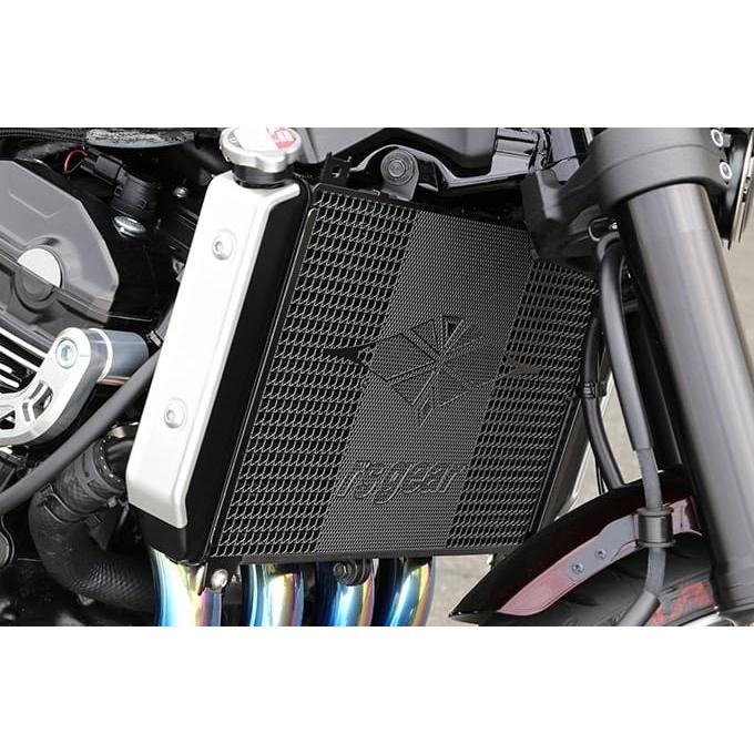 r’s gear アールズギア KAWASAKI カワサキZ900RS(21-) Ninja1000SX(20-) ラジエターコアガード ラージロゴ ブラック AC00-041K-LB_2