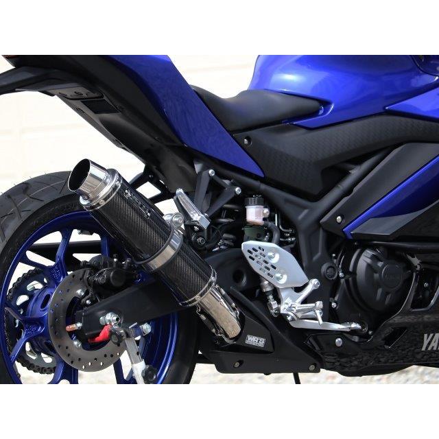 WR’S ダブルアールズ YAMAHA ヤマハ YZF-R25/YZF-R3 (15-21) スリップオンマフラー ラウンド/カーボンサイレンサー BC2255JMの画像