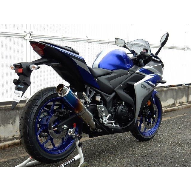 WR’S ダブルアールズ YAMAHA ヤマハ YZF-R25/YZF-R3 (15-21) スリップオンマフラー ラウンド/焼き色チタンサイレンサー BK2255JMの画像