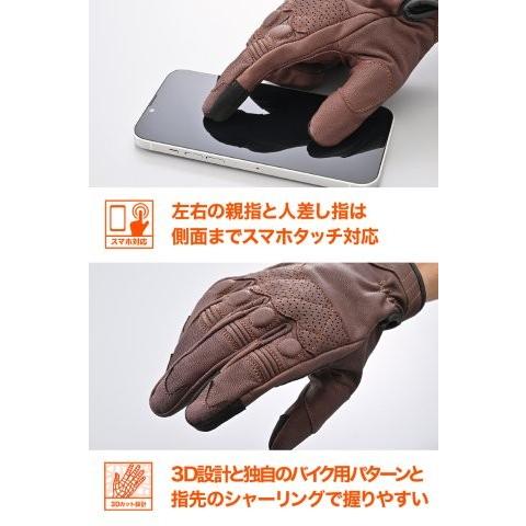 DAYTONA（デイトナ） バイク グローブ 革(ヤギ革) 冬夏秋春 スマホ対応