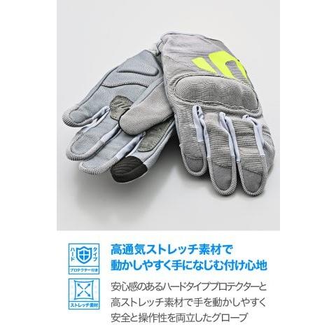 DAYTONA（デイトナ） 在庫有り 夏 メッシュ 革 ハードプロテクター スマホ対応 メッシュハードナックルグローブ DG-030 ライト ...