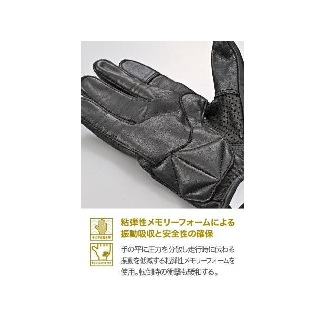 在庫有り デイトナ バイク グローブ 夏秋春 革(牛革) 春夏秋冬 日本製 スマホ対応 パンチング ピケ縫いパンチンググローブ DG-038 ブラック Sサイズ 65788の画像