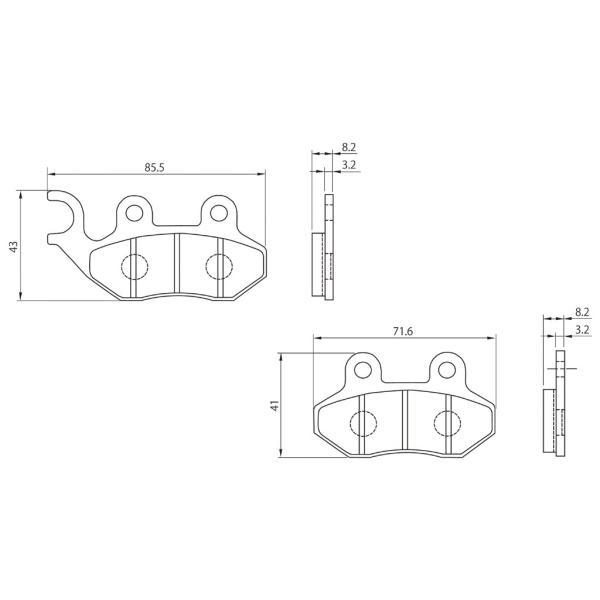 その他 na DAYTONA（デイトナ） 赤パッド(R) 【通しナンバー：096】 99854 車種
