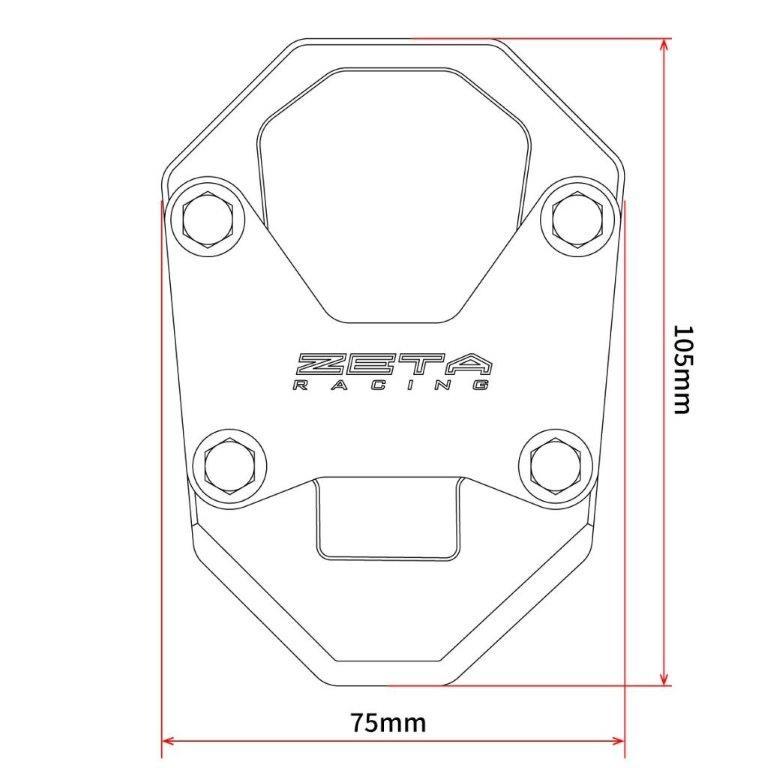 ZETA 在庫有り ジータ サイドスタンドエクステンダー BLK/SLV CRF250L