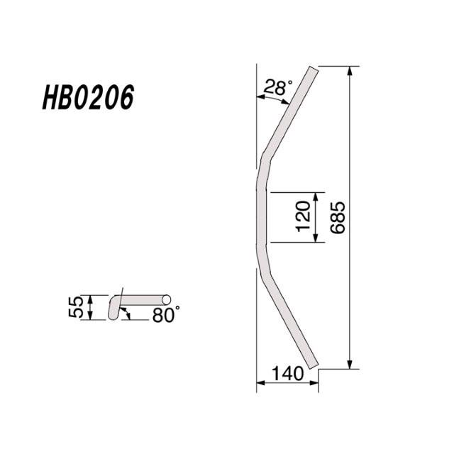 HARRICANE ハリケーン バーハンドルkit ZX-14R ABS(16-20) HG ブラック