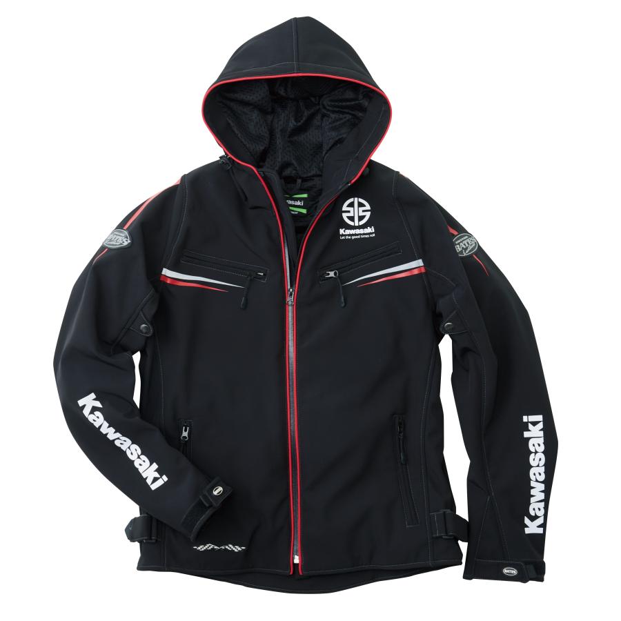 カワサキ（Kawasaki） カワサキ×BATES 防風ライディングパーカー 秋冬