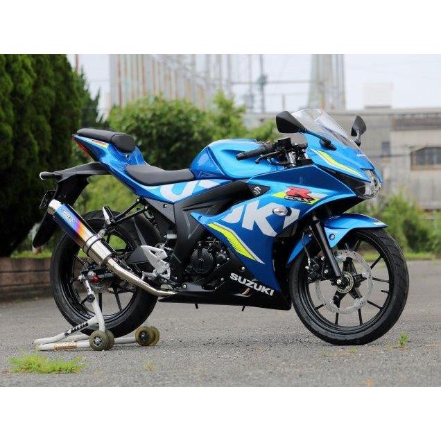 GSX-R125 WR'S フルエキゾースト マフラー ラウンド 焼き色チタン