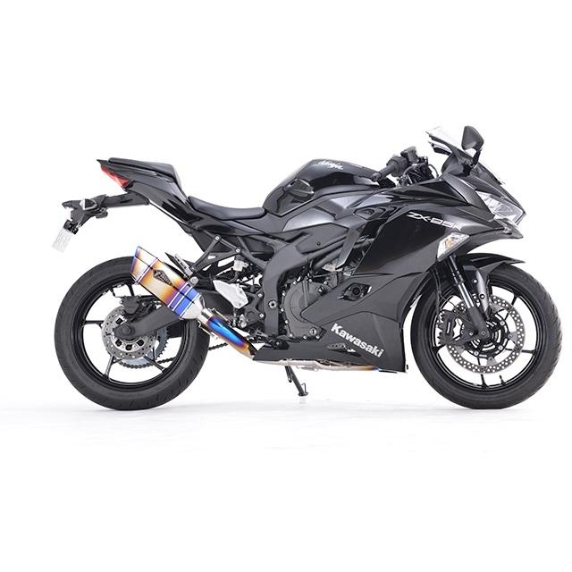 r’s gear アールズギア KawasakiZX-25R リアルスペック シングルタイプ フルエキゾーストマフラー チタンドラックブルー RK37-T1SDの画像