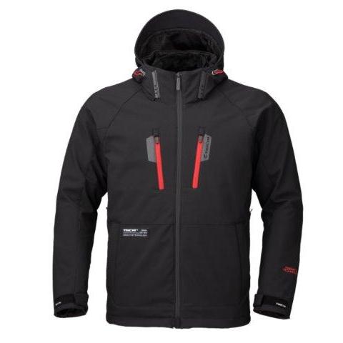 ソフトシェル オールシーズンパーカー BLACK/RED X(Lサイズ) RS TAICHI 