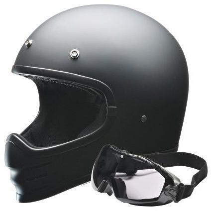 新品未使用品✨送料無料【RUDE】スクランブラーヘルメット ✨マットブラック リード工業 フルフェイス ヘルメット LEAD RUDE スクランブラー