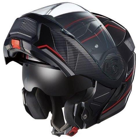 OGK オージーケー カブト フルフェイス  システム ヘルメット RYUKI リュウキ ビーム ブラックレッド S (55-56cm)｜moto-occ｜04
