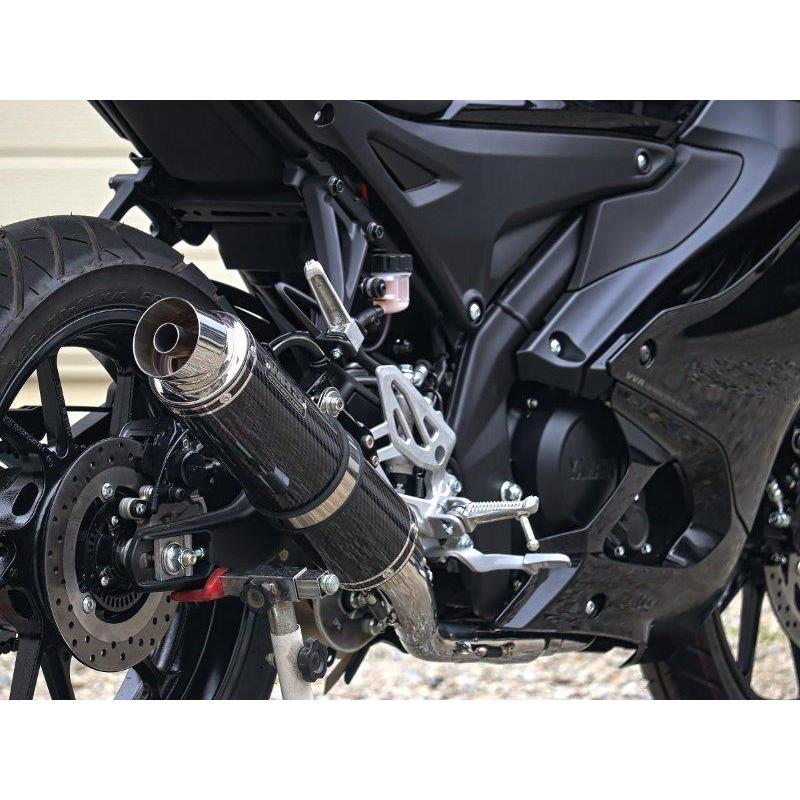 WR’S ダブルアールズ YAMAHA ヤマハ YZF-R125/MT-125/YZF-R15 フルエキゾーストマフラー ラウンド/カーボンサイレンサー SC2140JM｜moto-occ｜06