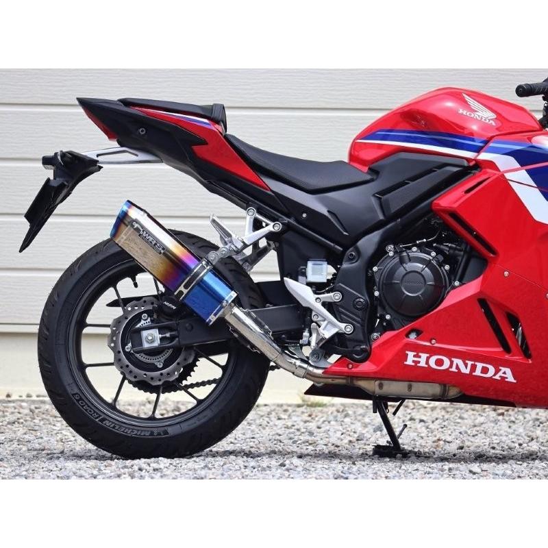 WRS マフラー ステンレス製 ブルー仕上げ 2024 CBR400R用 WR'S（ダブルアールズ） WR'S HONDA ホンダ CBR400R(24-) SS-OVAL LONG