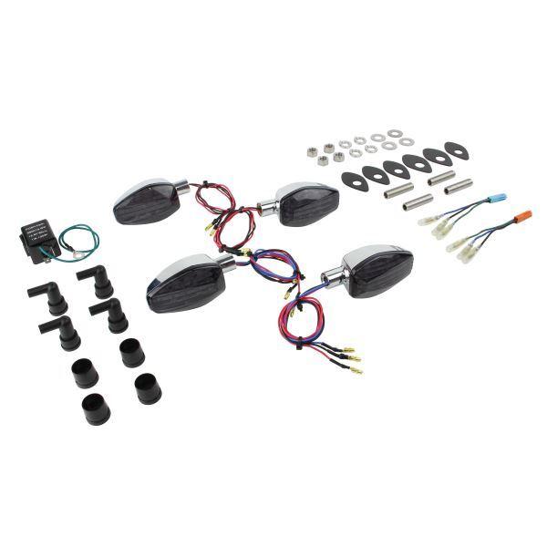 GROM/グロム(2013-2020) 用 ライトウェイトLEDウインカーKIT メッキボディ/スモークレンズ｜ポッシュフェイス/POSH
