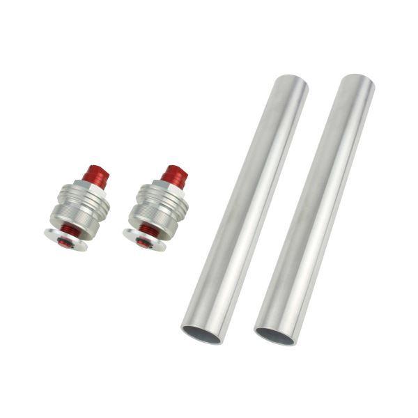 バンディット400/BANDIT400(GK75A-106157-) 用 イニシャルアジャスターT2(エアバルブ無) シルバーボディ/レッドシャフト｜ポッシュフェイス/POSH