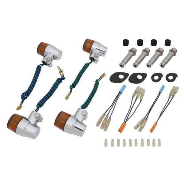 CB400SF(2004-2005/2008-2016) 用 スーパーバイクミニタイプ ウインカーKIT メッキボディ/オレンジレンズ｜ポッシュフェイス/POSH