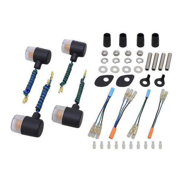 CB400SF(2004-2005/2008-2016) 用 クラシカル 71タイプ ウインカーKIT ブラックボディ/クリアーレンズ｜ポッシュフェイス/POSH