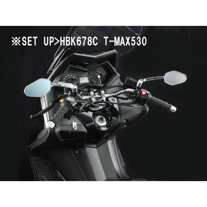 TMAX530 HURRICANE ブラック バーハンドルキット HURRICANE（ハリケーン） TMAX530(13-14/SJ12J)用 ナロー2型ハンドル