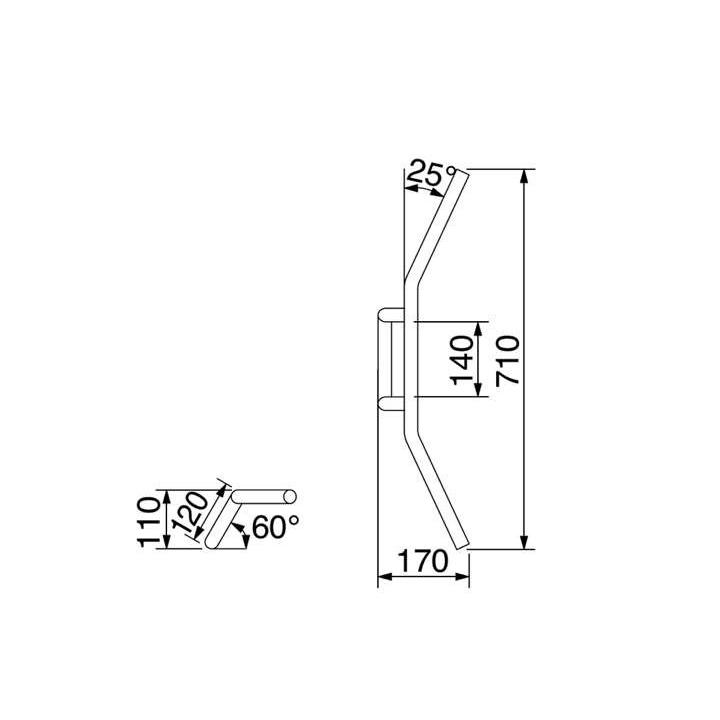 1インチ汎用 120Z型ハンドル(メッキ) ｜ハリケーン_1