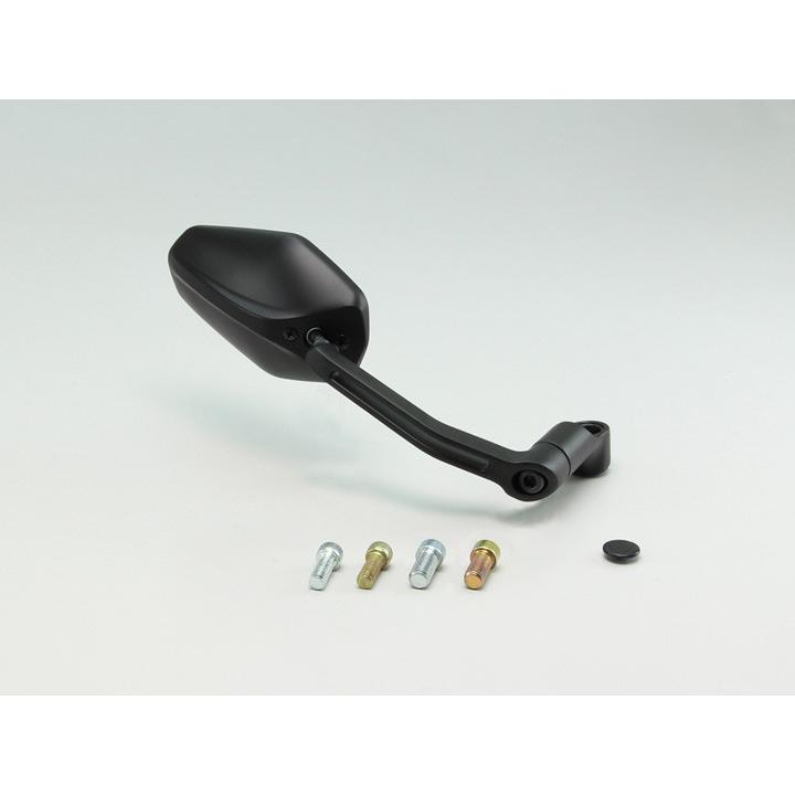 50点ミラー HURRICANE 汎用 オクタゴンミラー(オフセットアーム/ブラック